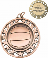 2-1/2" Volleyball Bronze Medallion