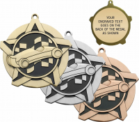 2-1/4" Pinewood Derby Super Star Medallion