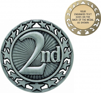 2-1/2" 2nd Place Star Medallion 