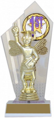 8" Spelling Bee Clear Backdrop Trophy