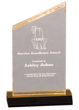 4-1/2" x 8" Beveled Peak Acrylic Award