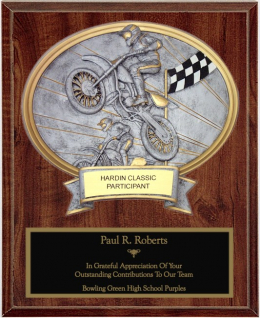 Motocross Oval Plaque