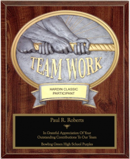 Teamwork Oval Plaque