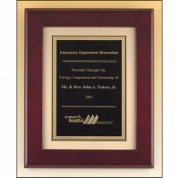 Rosewood Framed Plaque 