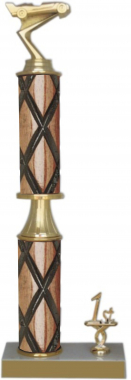 Pinewood Derby Walnut & Marble Trophy - 23835