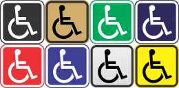 Handicap Plastic Sign - 7" x 7"