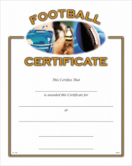 Football Certificate