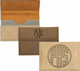 Leatherette Hard Business Card Holder