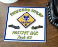 Pinewood Derby Sublimatable Ceramic Tile/Coaster - TILE-44-CS2